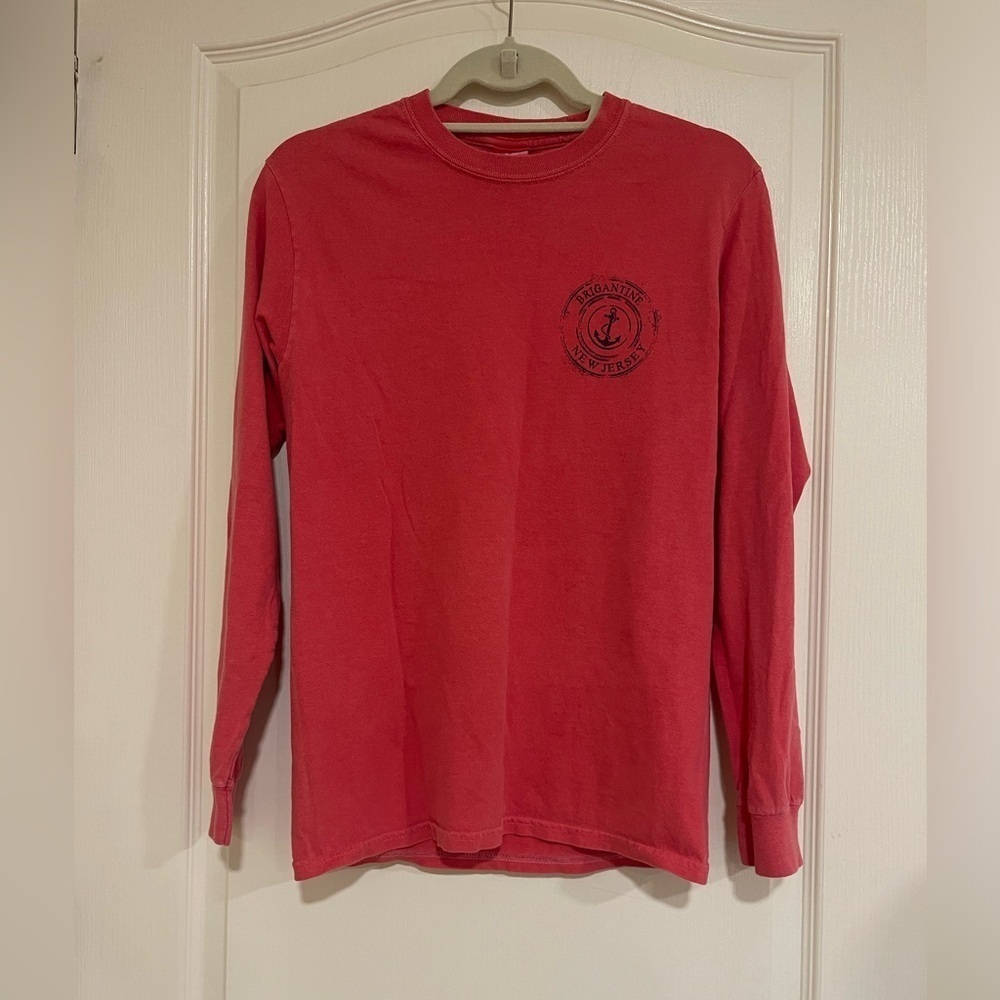 Red Brigantine Beach Long Sleeve T-Shirt